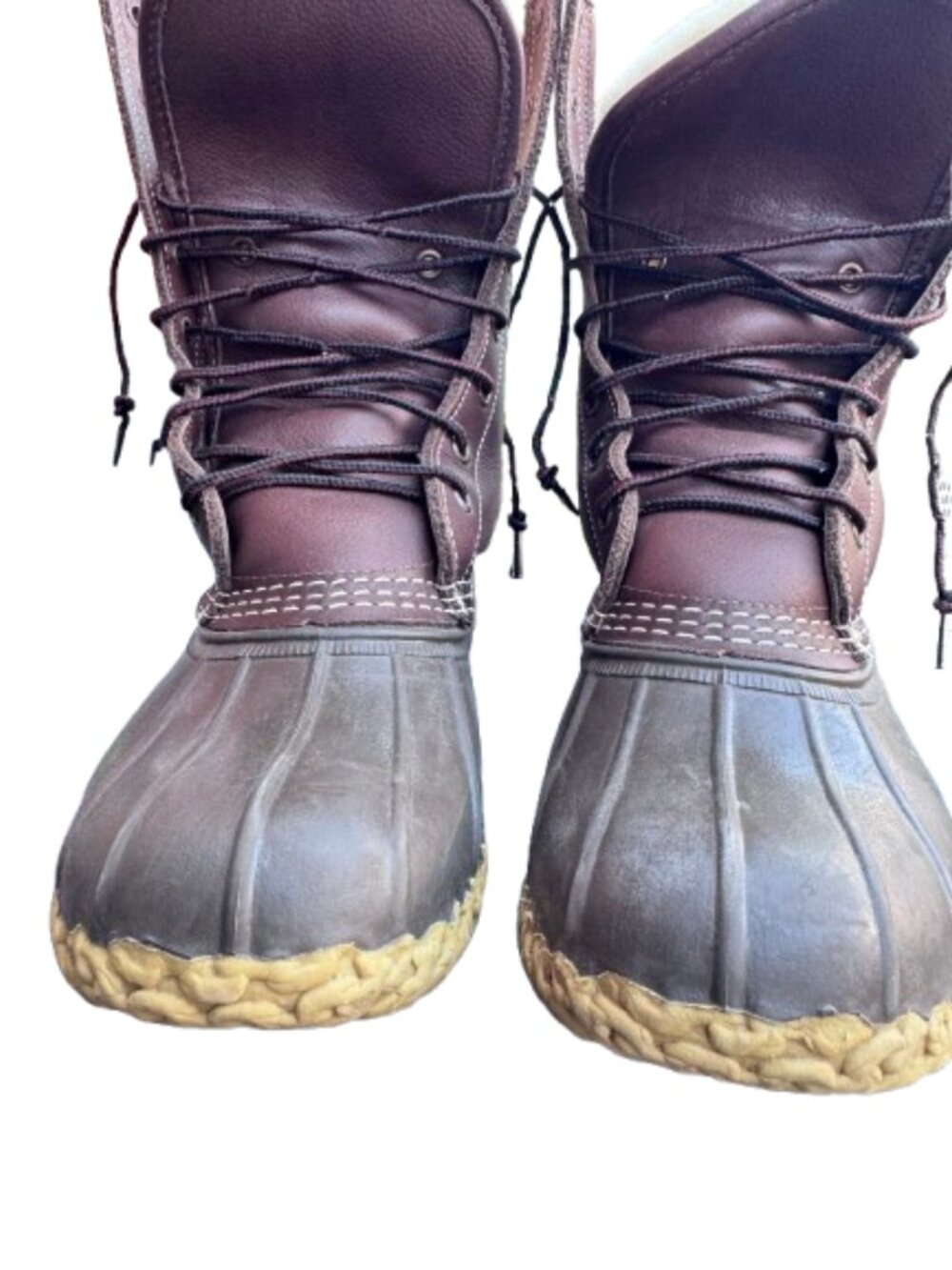 L.L.Bean Bean Boot 10” Shearling-Lined Duck Boots Brown on Brown Women's US 8 M - Picture 4 of 16